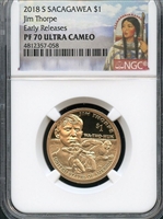 NGC PF70 2018 Sacagawea Dollar Portrait Label