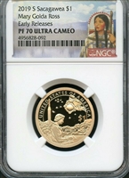 2019 NGC PF70 Sacagawea Dollar Early Release Portrait Label