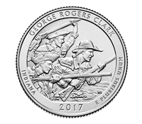 2017 - D George Rogers Clark National Historical Park, IN National Park Quarter Quarter Single Coin