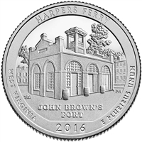 2016 - P Harpers Ferry National Park - Roll of 40 Quarters