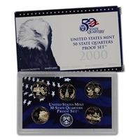 2000 - S Clad Proof State Quarter 5-pc. Set With Box/ COA