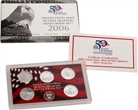 2006 - S Silver Proof State Quarter 5-pc. Set With Box/ COA