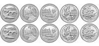 2017 P and D BU National Park Quarter 10 Coin Set!