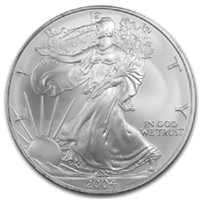 2004 U.S. Silver Eagle - Gem Brilliant Uncirculated with Certificate of Authenticity