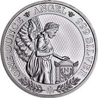 2021 - 1 oz St. Helena Napoleon Angel Silver Coin Brilliant Uncirculated