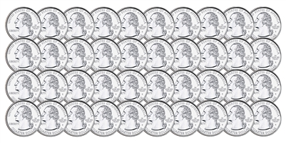 40 Coin Roll of 90% Silver Proof Quarters - $10 Face Value