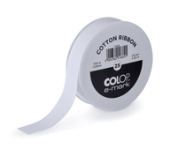 Colop e-mark Ribbon, Cotton, 25mm x 25m (WHITE)