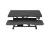 Rocelco 37.4" Wide EDR Electric Desk Riser with Enhanced Vertical Range (Black)
