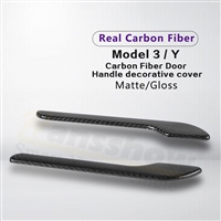 Real Carbon Fiber Door Handle Cover for the Tesla Models 3 and Y