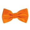 Orange   Satin Finish Silk Pre-Tied Bow Tie with Matching Pocket Square SPTBT-219