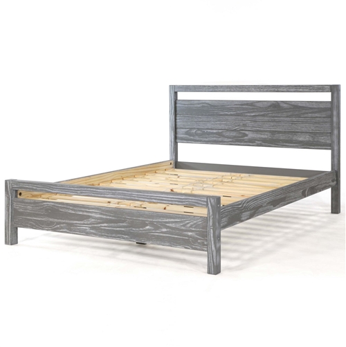 King Size FarmHouse Traditional Rustic Gray Platform Bed