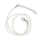 White Waxed Cotton Cord Necklace