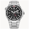 men's citizen endeavor black dial watch with compass