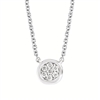 sterling silver & diamond round cluster necklace