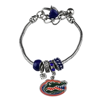 College Fashion Crystal University of Florida Logo Charms Betsy Bracelet
