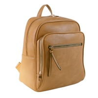 Mustard Multi Zipped Pocket Fashion Backpack