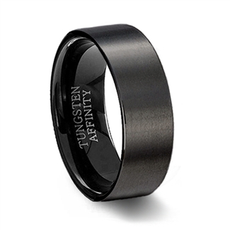 Brushed Black Ceramic Wedding Ring