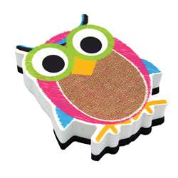 Burlap Scribble Owl Magnetic Whiteboard Eraser, ASH10049