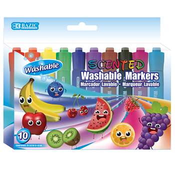 Washable Markers Scented 10 Colors, BAZ1286