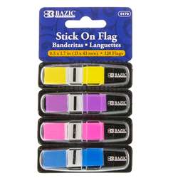 1/2&quot; Color Coding Flags 120Ct Stick On Flags, BAZ5170