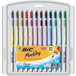 Bic Mark It Permanent Markers 36Pk Ultra Fine Point Asstd Color By Bic Usa