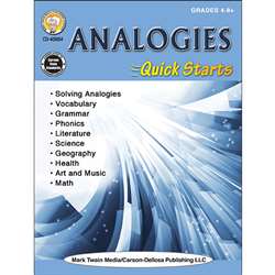 Analogies Quick Strts Workbk Gr 4-8, CD-405054