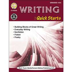 Writing Quick Starts Workbk Gr 4-8+, CD-405058