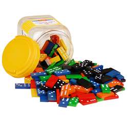 Double 6 Color Dominoes 6 Sets 168 Pcs In Storage Bucket By Learning Advantage