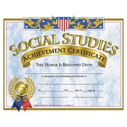Certificates Social Studies 30/Pk 8.5 X 11 By Hayes School Publishing