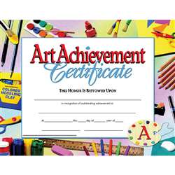 Certificates Art Achievement 30 Pk 8.5 X 11 Inkjet Laser By Hayes School Publishing