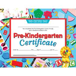 Certificates Pre-Kindergarten 30 Pk 8.5 X 11 Inkjet Laser By Hayes School Publishing