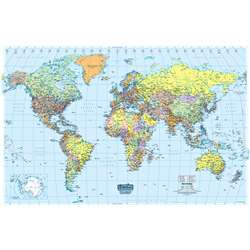 Us & World Maps Laminated World Map 50X33 By House Of Doolittle