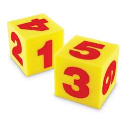 Giant Soft Cubes Numeral 2/Pk 5 Square By Learning Resources