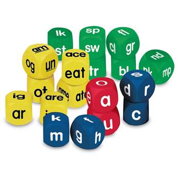 Phonics Cubes Class Pk Set 1 Each 0586-0588 By Learning Resources