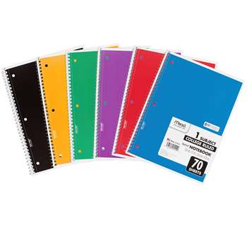 Notebook Spiral Single 70 Sht Ct Subject By Mead Products