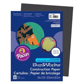 Construction Paper Black 9X12 By Pacon