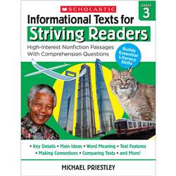 Info Texts For Strivng Readers Gr 3, SC-708297