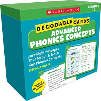 Decodable Cards Adv Phonics Concept, SC-861432