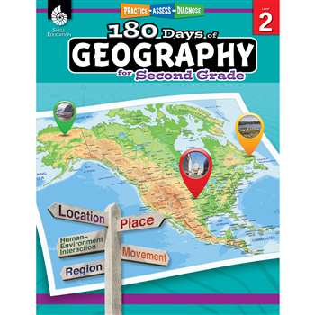 180 Days Of Geography Grade 2, SEP28623
