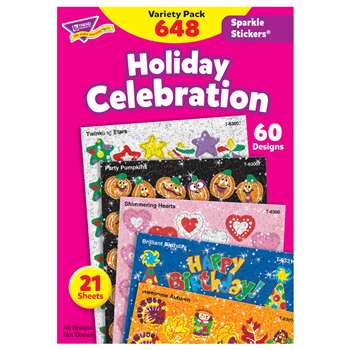 Sparkle Stickers Holiday Celebra. By Trend Enterprises