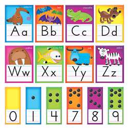Awesome Animals Alphabet Cards Std Manuscript Bulletin Board Set By Trend Enterprises