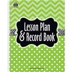 Lime Chevrons And Dots Lesson Plan & Record Book, TCR2384