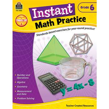 Instant Math Practice Gr 6 By Teacher Created Resources