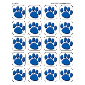 Blue Paw Prints Stickers 120 Stks By Teacher Created Resources