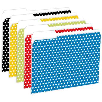 Designer File Folders Polka Dot By Top Notch Teacher Products