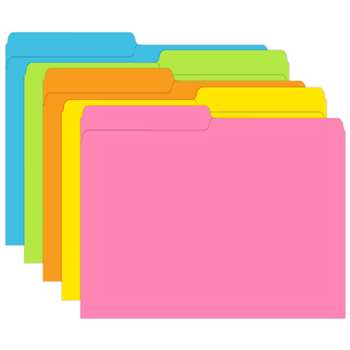 Brite Assorted Mini File Folders By Top Notch Teacher Products