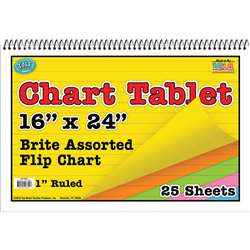 Chart Tablets 16X24 Assorted Ruled - Top3841 By Top Notch Teacher Products