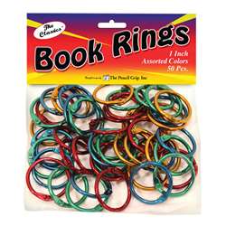 Book Rings Assorted Colors 50Pk - Tpg189 By The Pencil Grip