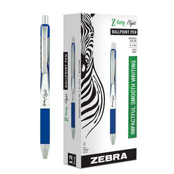 Z-Grip Flight Pens Blue Dozen Retractable, ZEB21920
