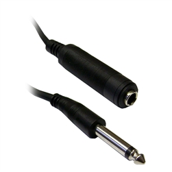 WholesaleCables.com 10A1-61210 10ft 1/4 inch Mono Extension Cable 1/4 Male to 1/4 Female